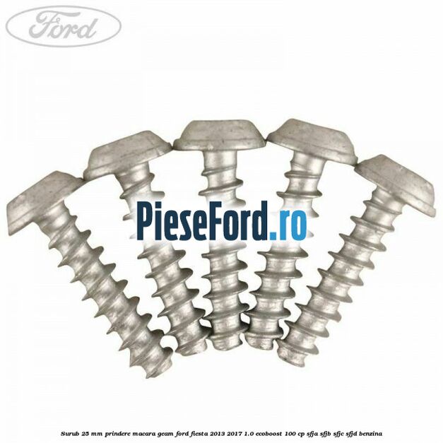 Surub 25 mm prindere macara geam Ford Fiesta 2013-2017 1.0 EcoBoost 100 cp SFJA, SFJB, SFJC, SFJD benzina