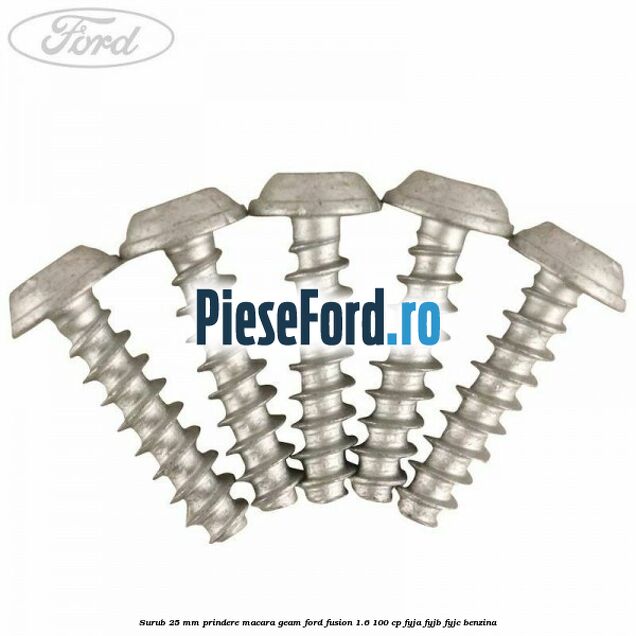 Surub 25 mm prindere macara geam Ford Fusion 1.6 100 cp FYJA, FYJB, FYJC benzina