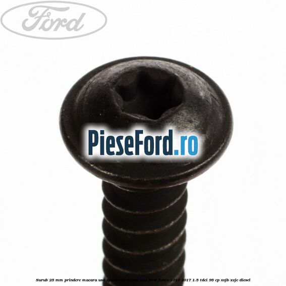 Surub 25 mm prindere macara usa spate sau maner usa Ford Fiesta 2013-2017 1.5 TDCi 95 cp XVJB, XVJC diesel