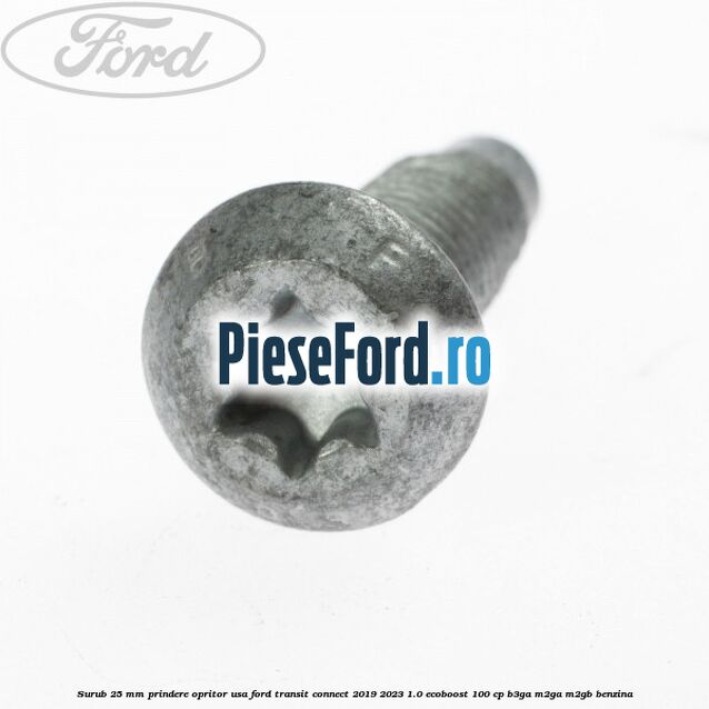 Surub 25 mm prindere opritor usa Ford Transit Connect 2019-2023 1.0 EcoBoost 100 cp B3GA, M2GA, M2GB benzina