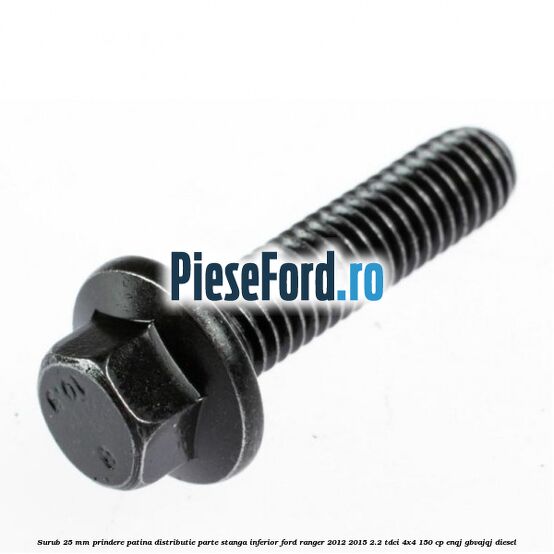 Surub 25 mm prindere patina distributie parte stanga inferior Ford Ranger 2012-2015 2.2 TDCi 4x4 150 cp ENQJ, GBVAJQJ diesel