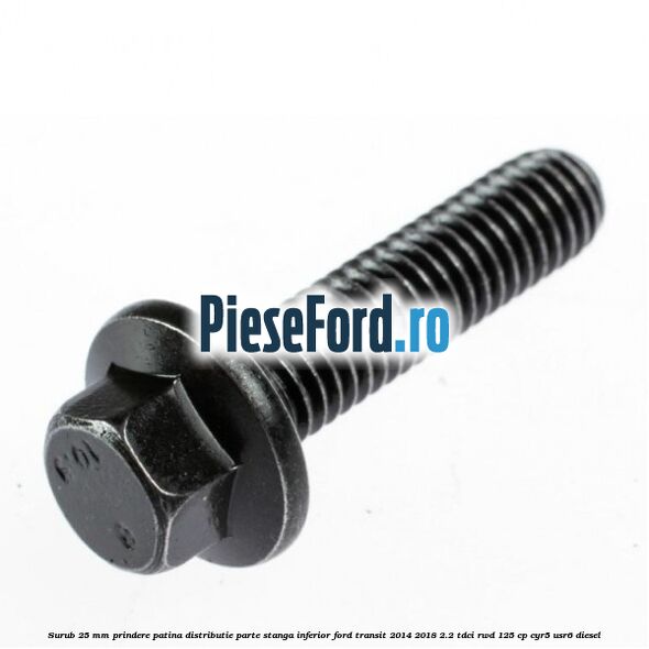 Surub 25 mm prindere patina distributie parte stanga inferior Ford Transit 2014-2018 2.2 TDCi RWD 125 cp CYR5, USR6 diesel