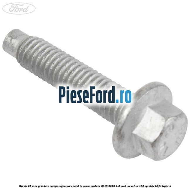 Surub 25 mm prindere rampa injectoare Ford Tourneo Custom 2019-2023 2.0 EcoBlue mHEV 130 cp BKFC, BKFD Hybrid