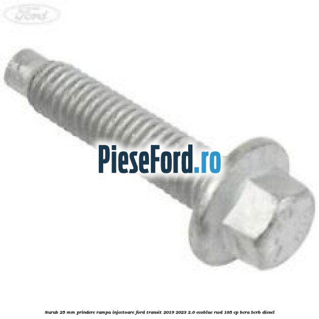 Surub 25 mm prindere rampa injectoare Ford Transit 2019-2023 2.0 EcoBlue RWD 185 cp BCRA, BCRB diesel