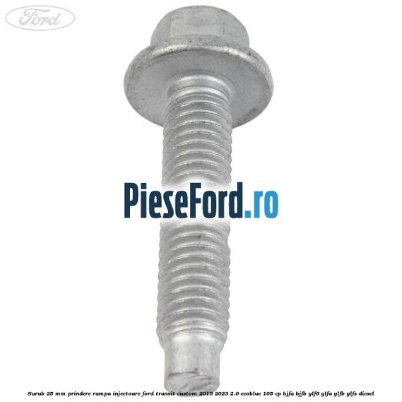 Surub 25 mm prindere rampa injectoare Ford Transit Custom 2019-2023 2.0 EcoBlue 105 cp BJFA, BJFB, YLF6, YLFA, YLFB, YLFS diesel