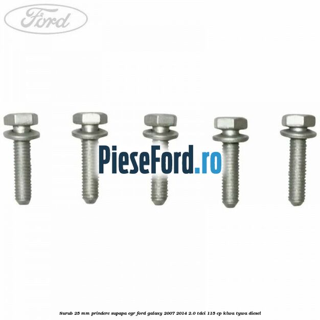 Surub 25 mm prindere supapa EGR Ford Galaxy 2007-2014 2.0 TDCi 115 cp KLWA, TYWA diesel