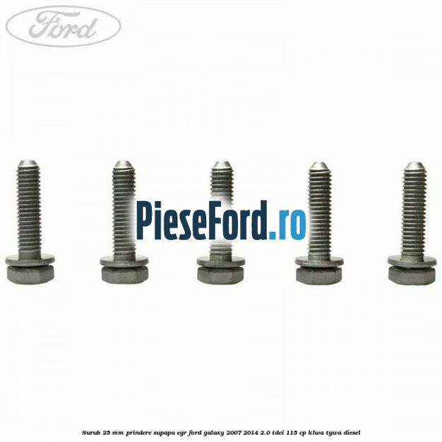 Surub 25 mm prindere supapa EGR Ford Galaxy 2007-2014 2.0 TDCi 115 cp KLWA, TYWA diesel