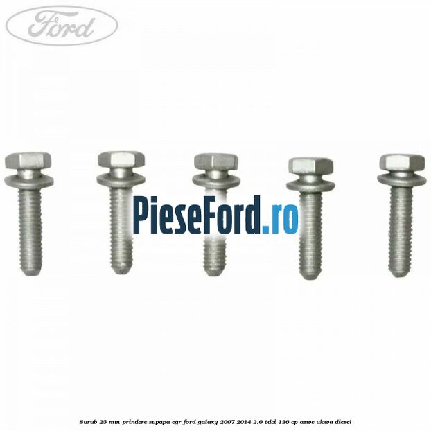 Surub 25 mm prindere supapa EGR Ford Galaxy 2007-2014 2.0 TDCi 136 cp Surub 25 mm prindere supapa EGR Ford Galaxy 2007-2014 2.0 TDCi 136 cp AZWC, UKWA diesel