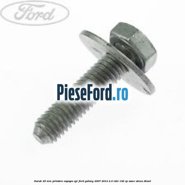 Surub 25 mm prindere supapa EGR Ford Galaxy 2007-2014 2.0 TDCi 136 cp Surub 25 mm prindere supapa EGR Ford Galaxy 2007-2014 2.0 TDCi 136 cp AZWC, UKWA diesel