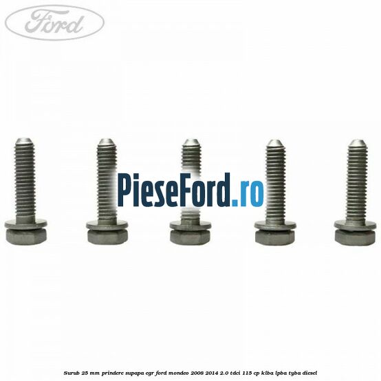 Surub 25 mm prindere supapa EGR Ford Mondeo 2008-2014 2.0 TDCi 115 cp Surub 25 mm prindere supapa EGR Ford Mondeo 2008-2014 2.0 TDCi 115 cp KLBA, LPBA, TYBA diesel