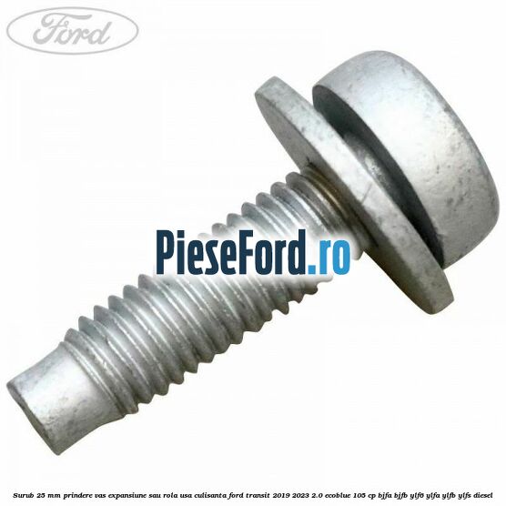 Surub 25 mm prindere vas expansiune sau rola usa culisanta Ford Transit 2019-2023 2.0 EcoBlue 105 cp BJFA, BJFB, YLF6, YLFA, YLFB, YLFS diesel