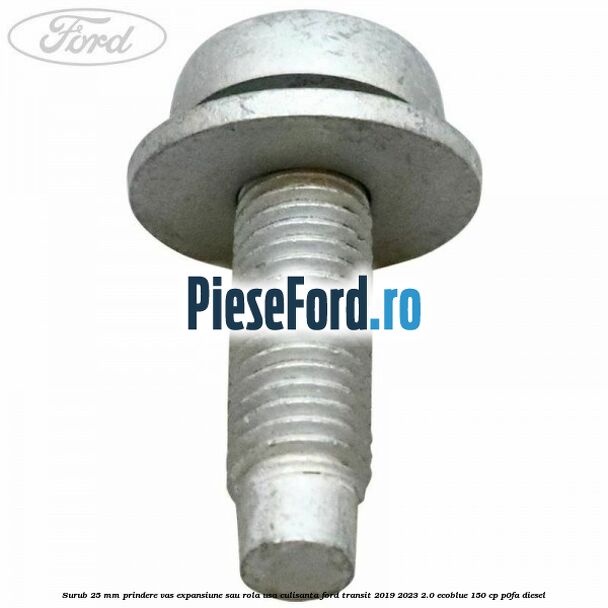 Surub 25 mm prindere vas expansiune sau rola usa culisanta Ford Transit 2019-2023 2.0 EcoBlue 150 cp P0FA diesel