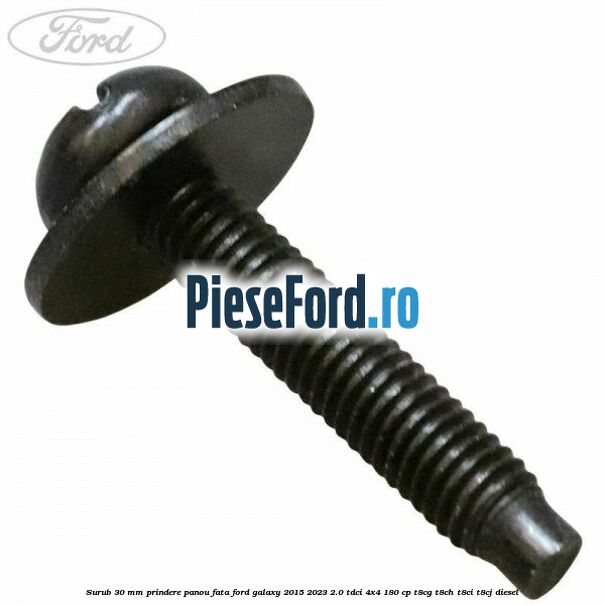 Surub 30 mm prindere panou fata Ford Galaxy 2015-2023 2.0 TDCi 4x4 180 cp T8CG, T8CH, T8CI, T8CJ diesel