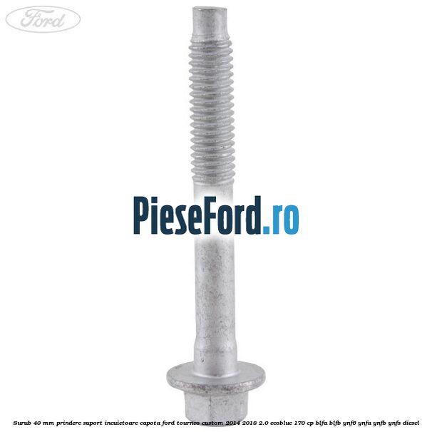 Surub 40 mm prindere suport incuietoare capota Ford Tourneo Custom 2014-2018 2.0 EcoBlue 170 cp Surub 40 mm prindere suport incuietoare capota Ford Tourneo Custom 2014-2018 2.0 EcoBlue 170 cp BLFA, BLFB, YNF6, YNFA, YNFB, YNFS diesel