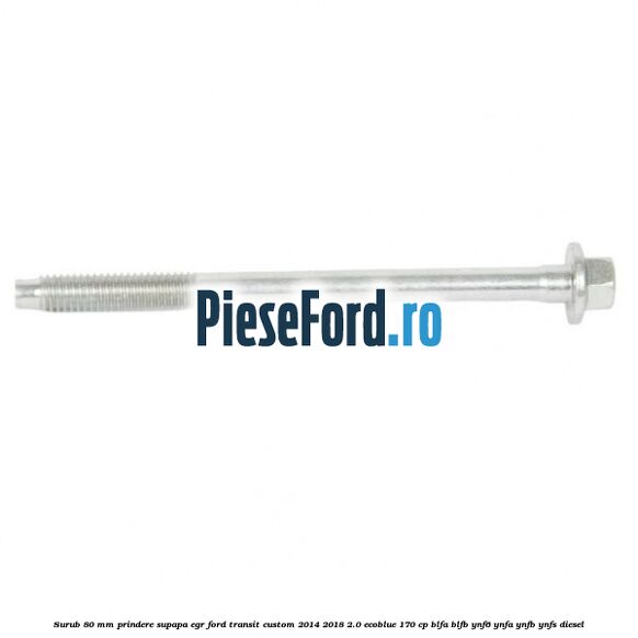 Surub 80 mm prindere supapa EGR Ford Transit Custom 2014-2018 2.0 EcoBlue 170 cp BLFA, BLFB, YNF6, YNFA, YNFB, YNFS diesel