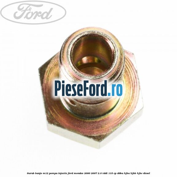 Surub banjo M12 pompa injectie Ford Mondeo 2000-2007 2.0 TDDI 115 cp D6BA, HJBA, HJBB, HJBC diesel