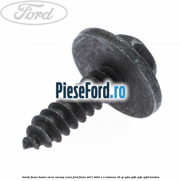 Surub fixare bavete noroi, carenaj roata Ford Fiesta 2017-2023 1.0 EcoBoost 85 cp Q0JA, Q0JB, Q0JC, Q0JD benzina