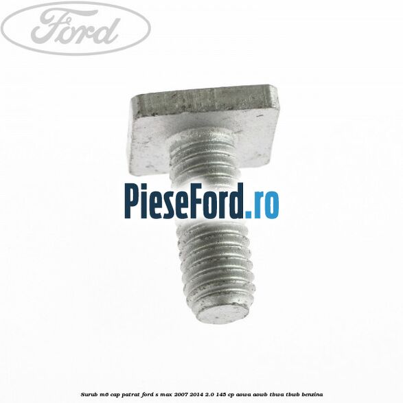 Surub M6 cap patrat Ford S-Max 2007-2014 2.0 145 cp AOWA, AOWB, TBWA, TBWB benzina