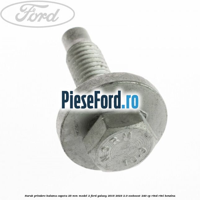 Surub prindere balama capota 25 mm model 2 Ford Galaxy 2015-2023 2.0 EcoBoost 240 cp R9CD, R9CI benzina