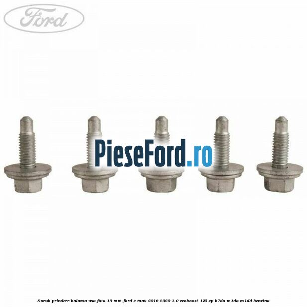Surub prindere balama usa fata 19 mm Ford C-Max 2016-2020 1.0 EcoBoost 125 cp B7DA, M1DA, M1DD benzina