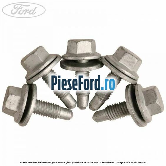 Surub prindere balama usa fata 19 mm Ford Grand C-Max 2016-2020 1.0 EcoBoost 100 cp M2DA, M2DC benzina