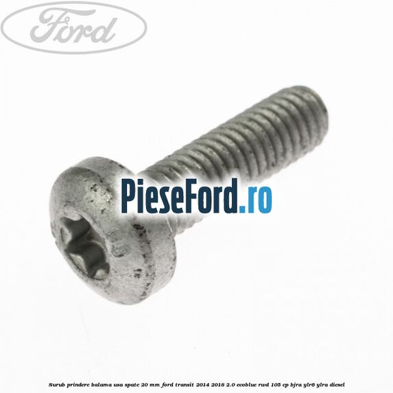 Surub prindere balama usa spate 20 mm Ford Transit 2014-2018 2.0 EcoBlue RWD 105 cp BJRA, YLR6, YLRA diesel