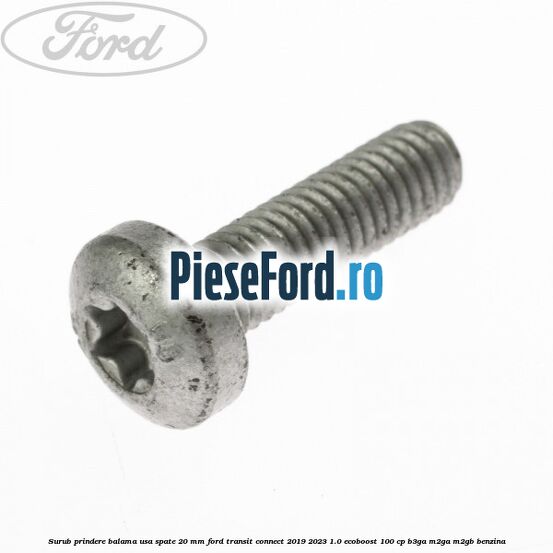 Surub prindere balama usa spate 20 mm Ford Transit Connect 2019-2023 1.0 EcoBoost 100 cp B3GA, M2GA, M2GB benzina