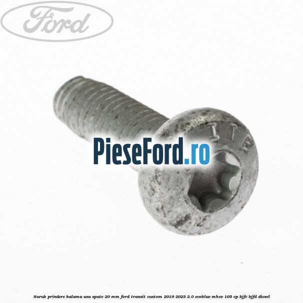 Surub prindere balama usa spate 20 mm Ford Transit Custom 2019-2023 2.0 EcoBlue mHEV 105 cp BJFC, BJFD diesel