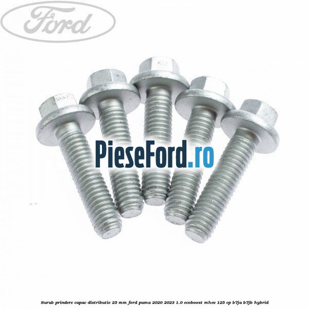 Surub prindere capac distributie 25 mm Ford Puma 2020-2023 1.0 EcoBoost mHEV 125 cp B7JA, B7JB Hybrid