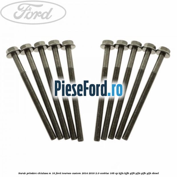 Surub prindere chiulasa M 10 Ford Tourneo Custom 2014-2018 2.0 EcoBlue 105 cp BJFA, BJFB, YLF6, YLFA, YLFB, YLFS diesel