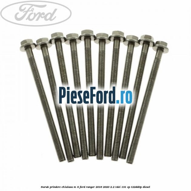 Surub prindere chiulasa M 8 Ford Ranger 2016-2020 2.2 TDCi 131 cp T22DD0P diesel