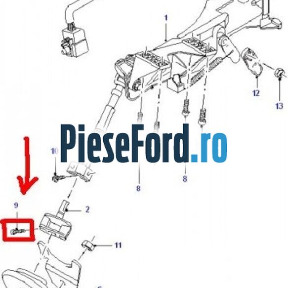 Surub prindere coloana directie Ford Mondeo 1993-1996 1.8 TD 90 cp RFM, RFN diesel