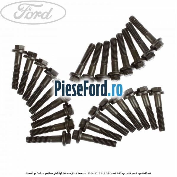 Surub prindere patina ghidaj 30 mm Ford Transit 2014-2018 2.2 TDCi RWD 155 cp CV24, CVR5, UYR6 diesel