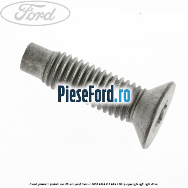 Surub prindere platnic usa 25 mm Ford Transit 2006-2014 2.2 TDCi 125 cp CYFA, CYFB, CYFC, CYFD diesel