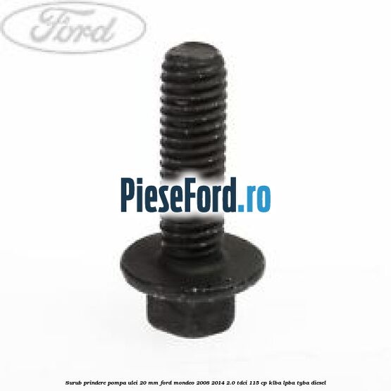Surub prindere pompa ulei 20 mm Ford Mondeo 2008-2014 2.0 TDCi 115 cp KLBA, LPBA, TYBA diesel