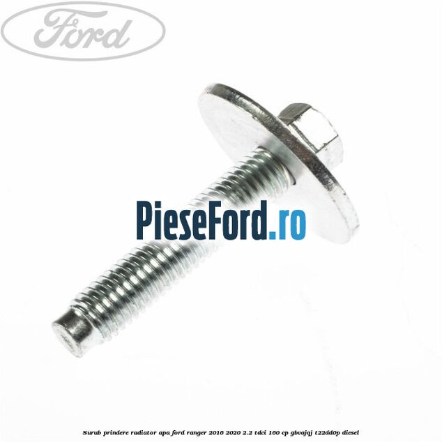 Surub prindere radiator apa Ford Ranger 2016-2020 2.2 TDCi 160 cp GBVAJQJ, T22DD0P diesel
