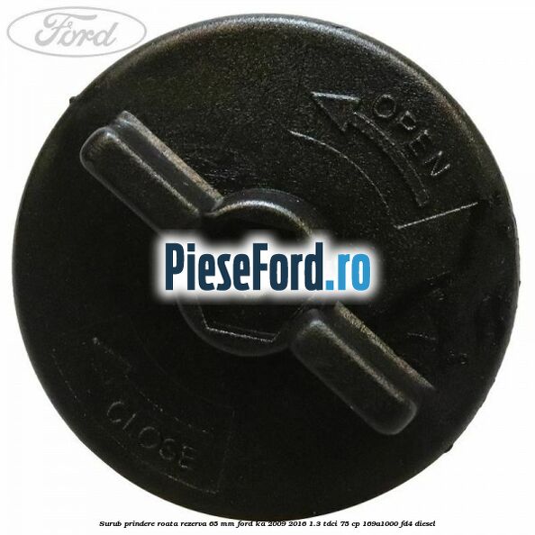 Surub prindere roata rezerva 65 mm Ford Ka 2009-2016 1.3 TDCi 75 cp Surub prindere roata rezerva 65 mm Ford Ka 2009-2016 1.3 TDCi 75 cp 169A1000, FD4 diesel