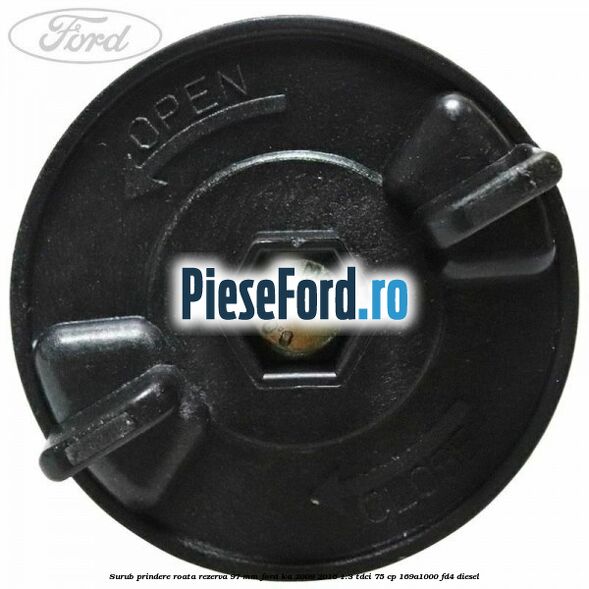 Surub prindere roata rezerva 97 mm Ford Ka 2009-2016 1.3 TDCi 75 cp 169A1000, FD4 diesel