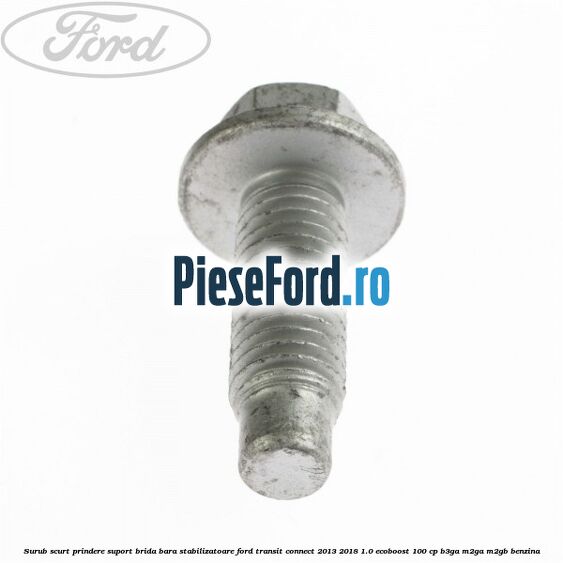 Surub scurt prindere suport brida bara stabilizatoare Ford Transit Connect 2013-2018 1.0 EcoBoost 100 cp B3GA, M2GA, M2GB benzina