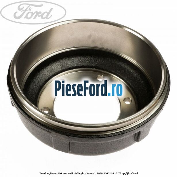 Tambur frana 280 mm roti duble Ford Transit 2000-2006 2.4 DI 75 cp F4FA diesel