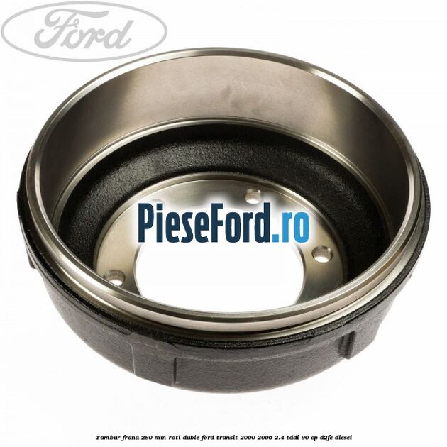Tambur frana 280 mm roti duble Ford Transit 2000-2006 2.4 TDdi 90 cp D2FE diesel