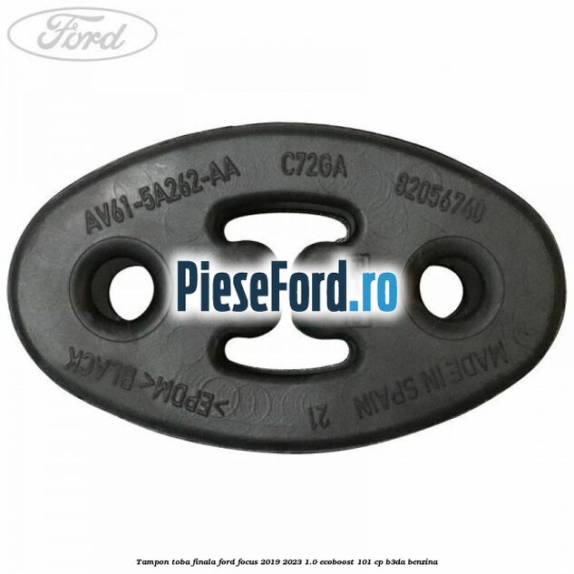 Tampon toba finala Ford Focus 2019-2023 1.0 EcoBoost 101 cp B3DA benzina