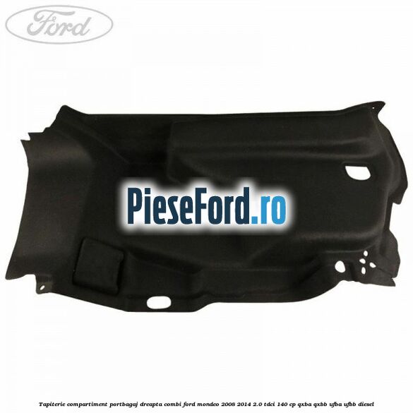 Tapiterie compartiment portbagaj dreapta combi Ford Mondeo 2008-2014 2.0 TDCi 140 cp QXBA, QXBB, UFBA, UFBB diesel