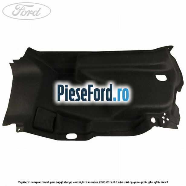 Tapiterie compartiment portbagaj stanga combi Ford Mondeo 2008-2014 2.0 TDCi 140 cp QXBA, QXBB, UFBA, UFBB diesel