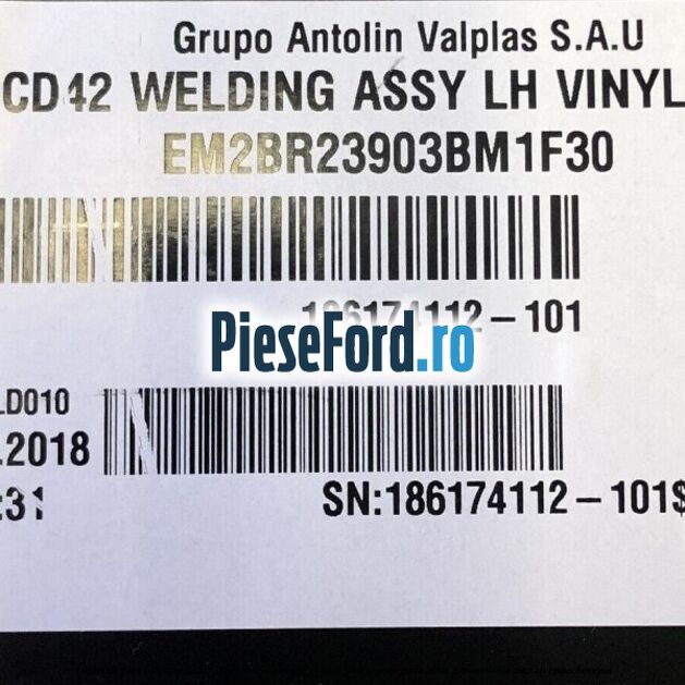 Tapiterie fata usa stanga echipare salerno ebony vinilin Ford S-Max 2007-2014 2.0 EcoBoost 240 cp TPWA benzina