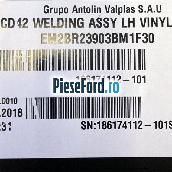 Tapiterie fata usa stanga echipare salerno ebony vinilin Ford S-Max 2007-2014 2.0 TDCi 163 cp TXWA diesel