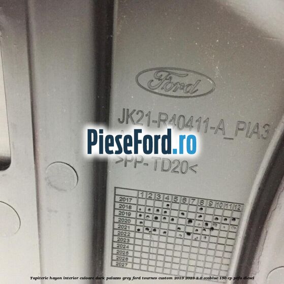 Tapiterie hayon interior culoare dark palazzo grey Ford Tourneo Custom 2019-2023 2.0 EcoBlue 150 cp P0FA diesel