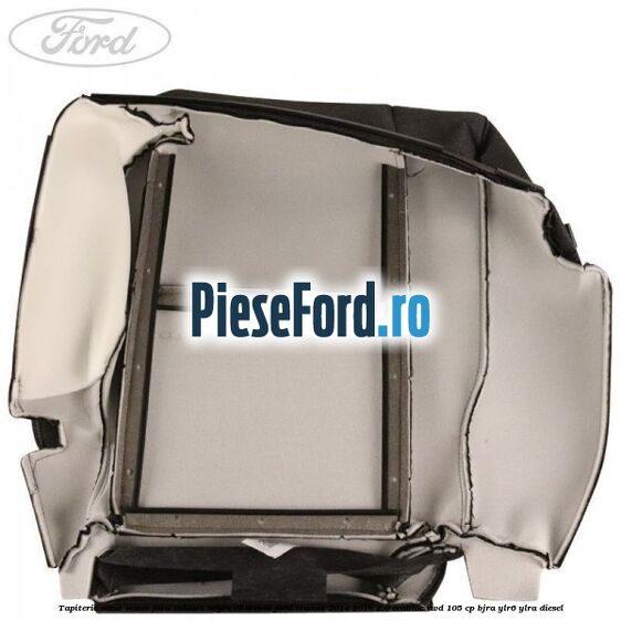 Tapiterie sezut scaun fata culoare negru charcoal Ford Transit 2014-2018 2.0 EcoBlue RWD 105 cp BJRA, YLR6, YLRA diesel