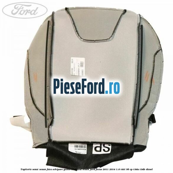 Tapiterie sezut scaun fata echipare gecko charcoal black Ford Focus 2011-2014 1.6 TDCi 95 cp T3DA, T3DB diesel