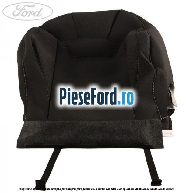 Tapiterie spatar scaun dreapta fata negru Ford Focus 2014-2018 1.5 TDCi 120 cp XWDA, XWDB, XWDC, XWDD, XWDE diesel